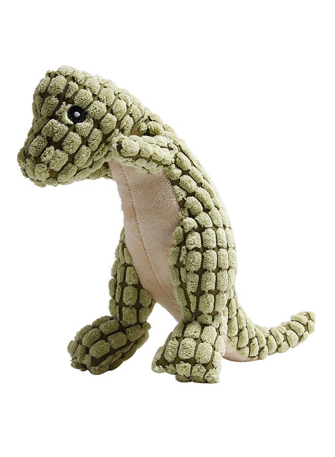 NIBEMINENT Cute Dinosaur Shaped Molar Plush Toy Green 35x11x22cm - Image 1