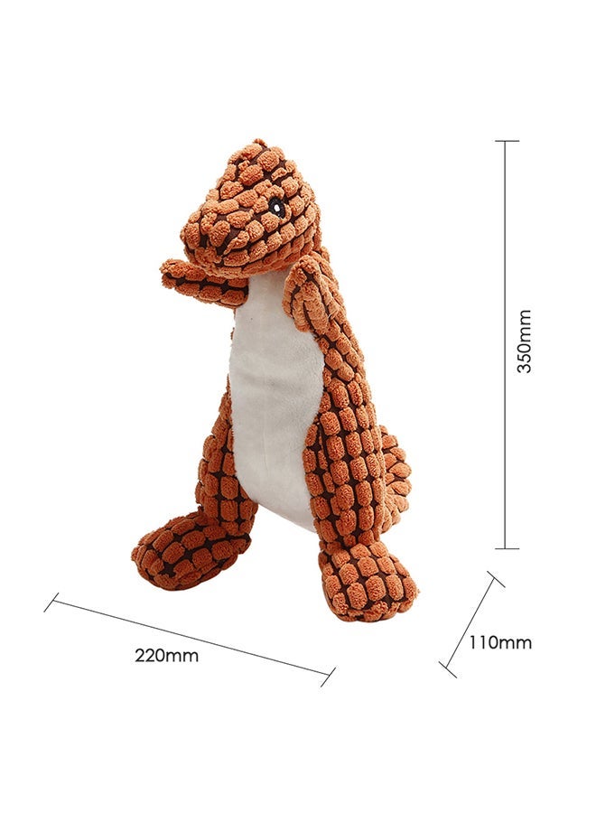 NIBEMINENT Cute Dinosaur Shaped Molar Plush Toy Green 35x11x22cm - Image 3