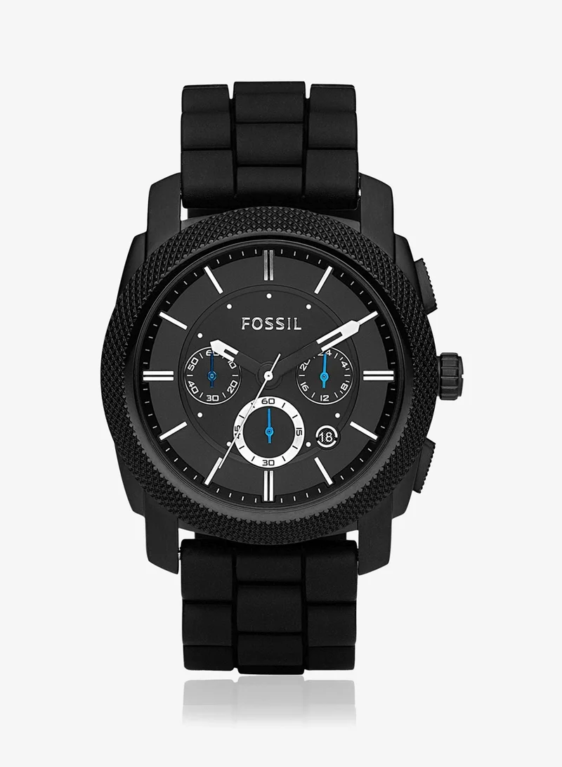 Fossil Machine Black Silicone Watch