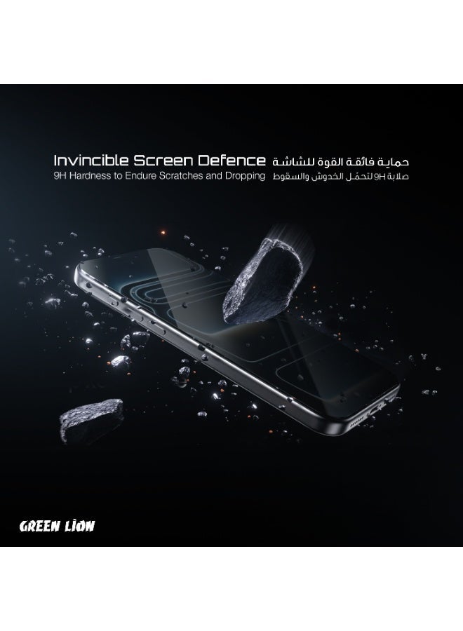 جرين ليون زجاج 3D Pv-Pet Pro المنحني بالكامل لهاتف iPhone 17 Pro/ رؤية جانبية مسدودة / مقاومة للشحوم / استجابة عالية - حافة سوداء / خصوصية - Image 4