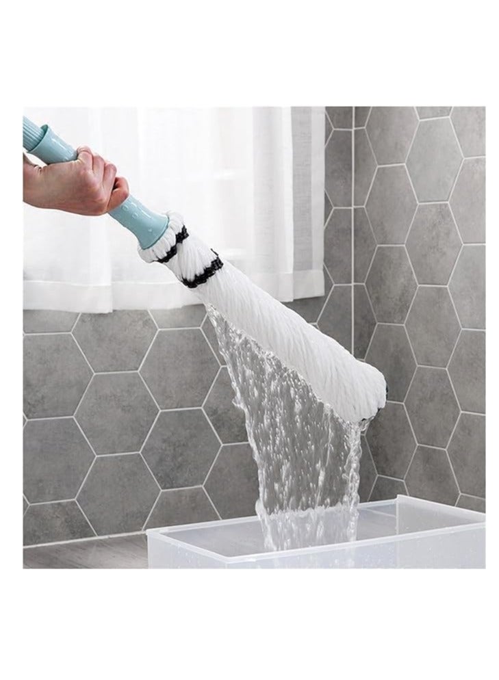 Self-Twisting Round Mop, Water Spin Mop No Hand Wash Design, Practical Floor Cleaning Pad Pressing and Sweeping for Home, Washable, Grey - Image 1