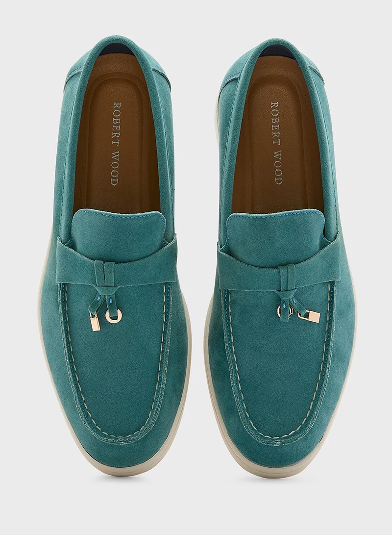 Robert Wood Casual Suede Loafers