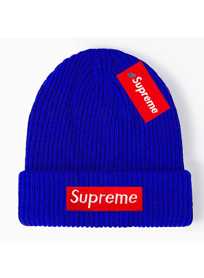Supreme FW22 Box Logo Ribbed Knit Beanie - Royal Blue