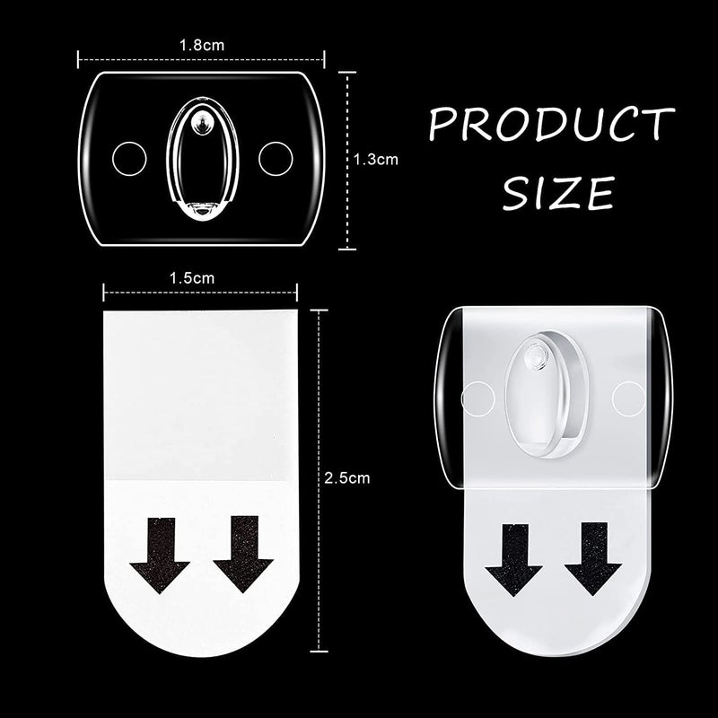 VERAT شريط تعليق حائط بلاستيكي ذاتي اللصق من فيرات بدون حفر قوي لاصق لتعليق المناشف والمطبخ مع 2 خطاف شفاف 20 مشبك 24 شريط - Image 2