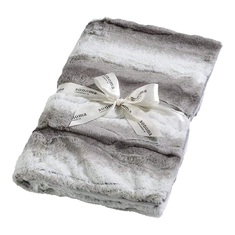 Sonoma Lavender Aromatherapy Spa Blanket Filled with Lavender Flowers and Flaxseed, Hot/Cold Microwaveable Blanket for Soothing Muscles with Removable Washable Cover (44" x 18", Angora Platinum) - Image 1