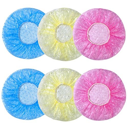Magnusdeal Polka Dot Fancy Shower Caps, Waterproof Bath Cap Bathing Hair Cap Salon Hat for Kids Adults, Lady Salon Spa with Elastic Band (One Size Fits All)- Assorted (Set of 9) (Set of 9) - Image 1