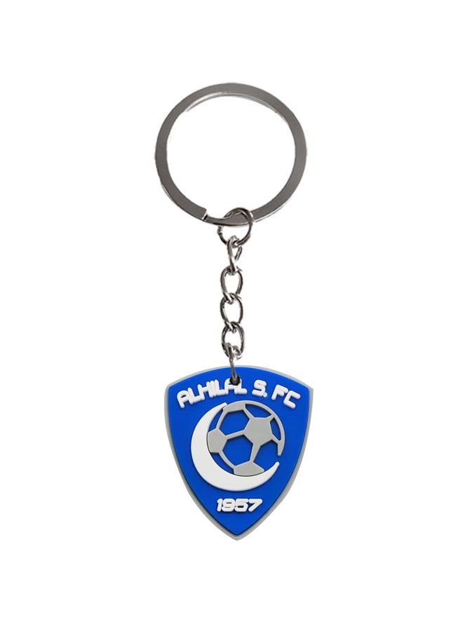 Football team logo keychain pendant pvc soft keychain, schoolbag pendant keychain hanging - Image 1