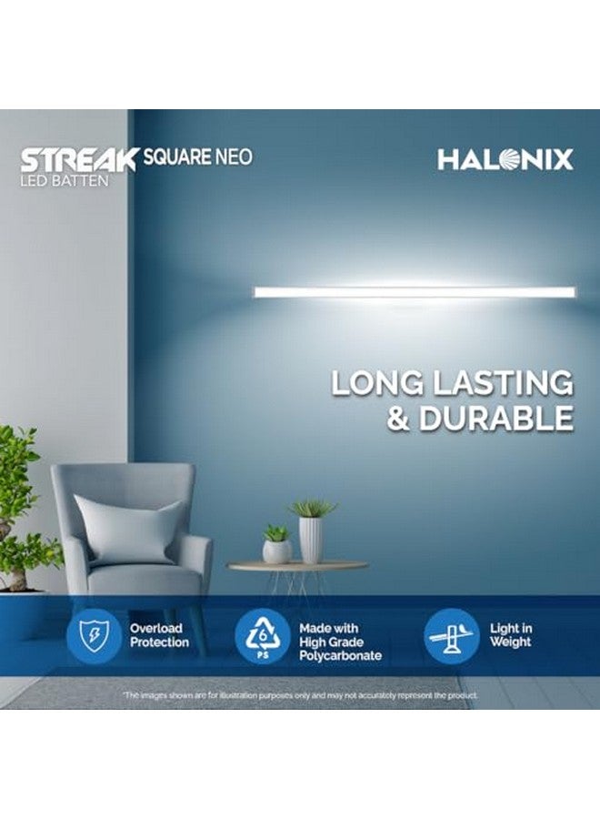 Halonix 20W LED Cool White Batten, Pack of 2, (Streak Squar) - Image 4
