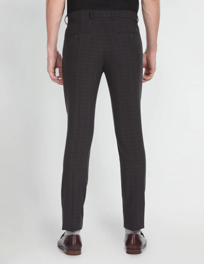 Arrow Charcoal Jackson Super Slim Fit Formal Trousers for Men | Best Price UAE