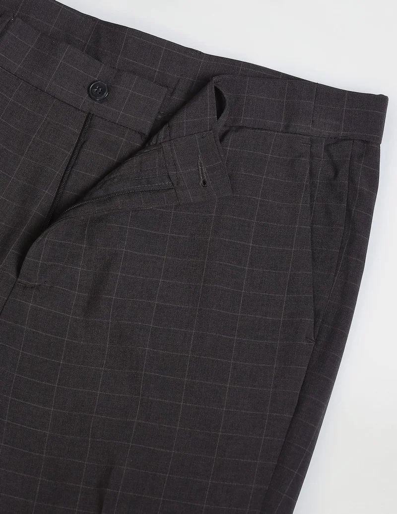 Arrow Charcoal Jackson Super Slim Fit Formal Trousers for Men | Best Price UAE