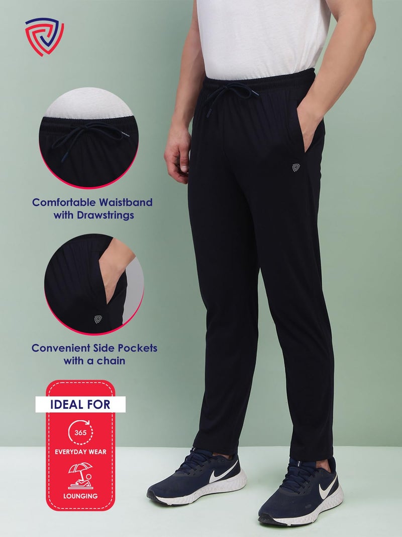Lux Cozi Solid Regular Fit Cotton Trackpant for Men_COZI_2151_NB_S_1PC Navy - Image 4
