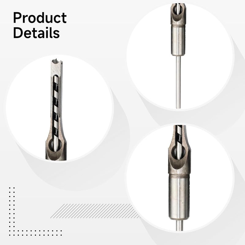 Set Drill Bit Chisel Wood Square 6 Pcs, Carving Woodworking for, Design Alloy Ergonomic High-Strength, Long-Lasting Perfect Use for, Various Wood Types - Image 2