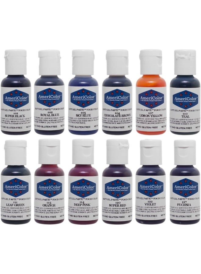 AmeriColor مجموعة أمريكولور الطلابية - 12 لون طعام جل ناعم متنوع - Image 3