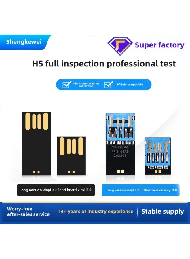 Black Colloid Chip 8G16G32G High-speed Chip Semi-finished Product Card You U Disk Memory Manufacturer Environmental Protection U Disk Chip-Color:3.0 U Disk Short Black Colloid-Capacity:32GB  - Image 2