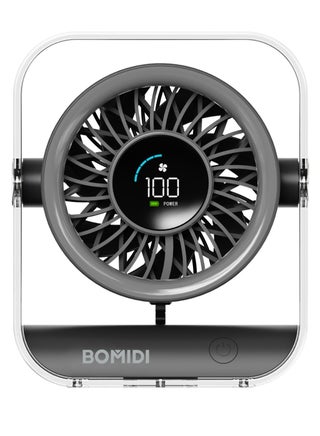 Portable 7-Blade Desktop Fan with LED Digital Display, 3000mAh Rechargeable Battery, Quiet Brushless Motor, Adjustable Angle, Type-C USB Charging – Mini Table Fan for Home, Office, Travel & Outdoor Use - view 2