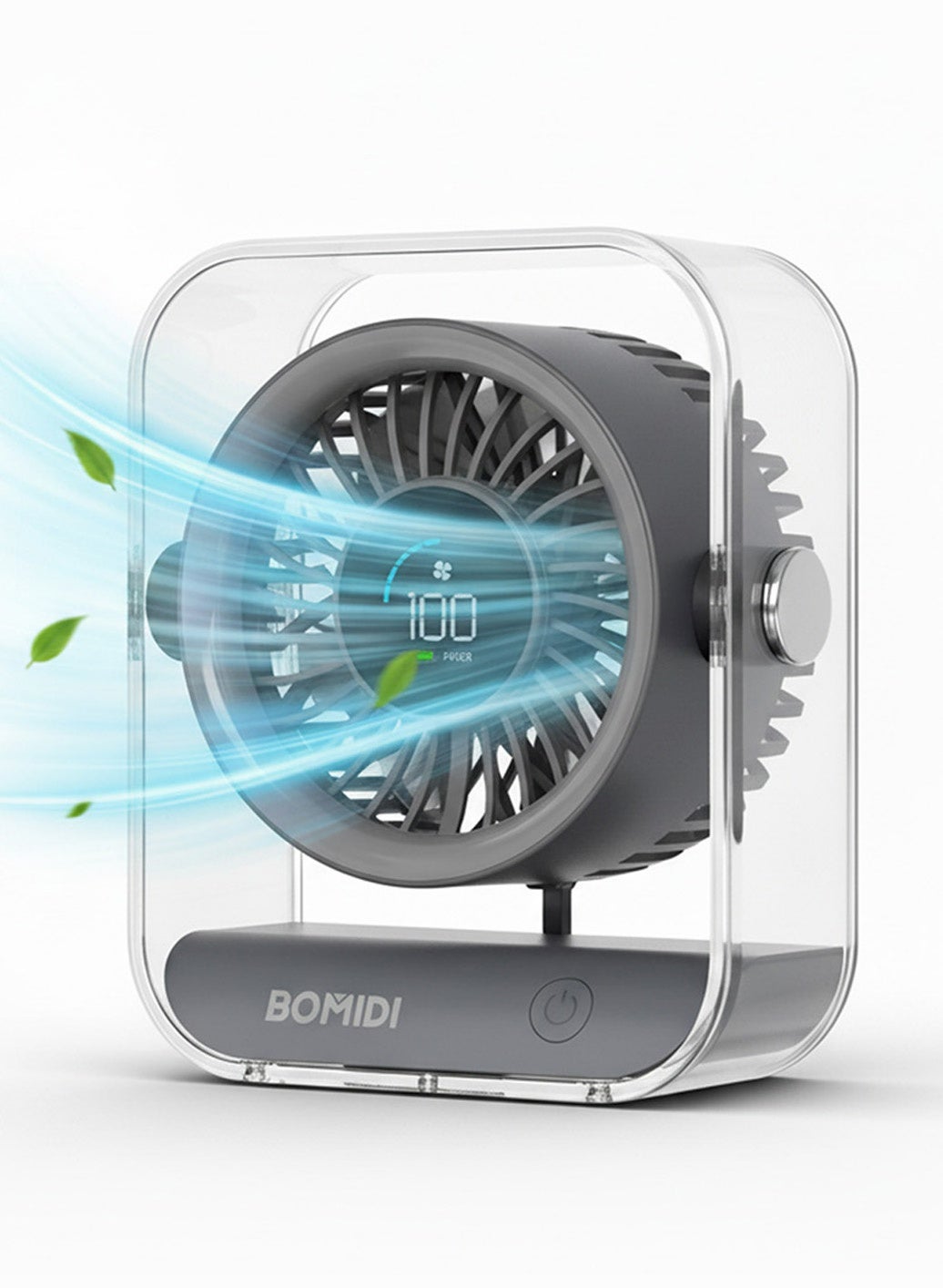 Portable 7-Blade Desktop Fan with LED Digital Display, 3000mAh Rechargeable Battery, Quiet Brushless Motor, Adjustable Angle, Type-C USB Charging – Mini Table Fan for Home, Office, Travel & Outdoor Use