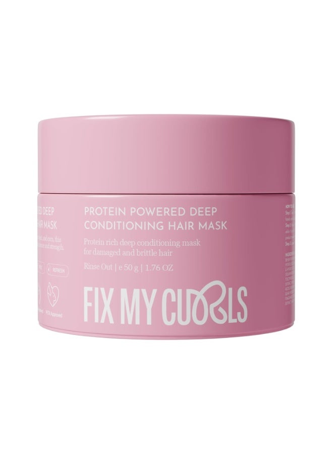 فيكس ماي كيرلز قناع ترطيب عميق للشعر غني بالبروتين من Fix My Curls، 50 غرام - Image 1