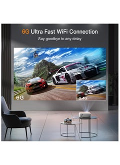 XuanPad AI Auto Focus Keystone 26000L Native 1080P Smart Portable Projector 4K Supported Outdoor Home Cinema with Tripod for iOS Android TV Stick model V30  - Image 3
