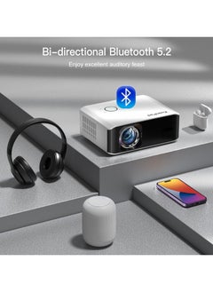 XuanPad AI Auto Focus Keystone 26000L Native 1080P Smart Portable Projector 4K Supported Outdoor Home Cinema with Tripod for iOS Android TV Stick model V30  - Image 2