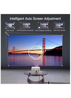 XuanPad AI Auto Focus Keystone 26000L Native 1080P Smart Portable Projector 4K Supported Outdoor Home Cinema with Tripod for iOS Android TV Stick model V30  - Image 4