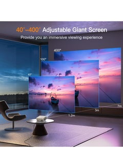 XuanPad AI Auto Focus Keystone 26000L Native 1080P Smart Portable Projector 4K Supported Outdoor Home Cinema with Tripod for iOS Android TV Stick model V30  - Image 5