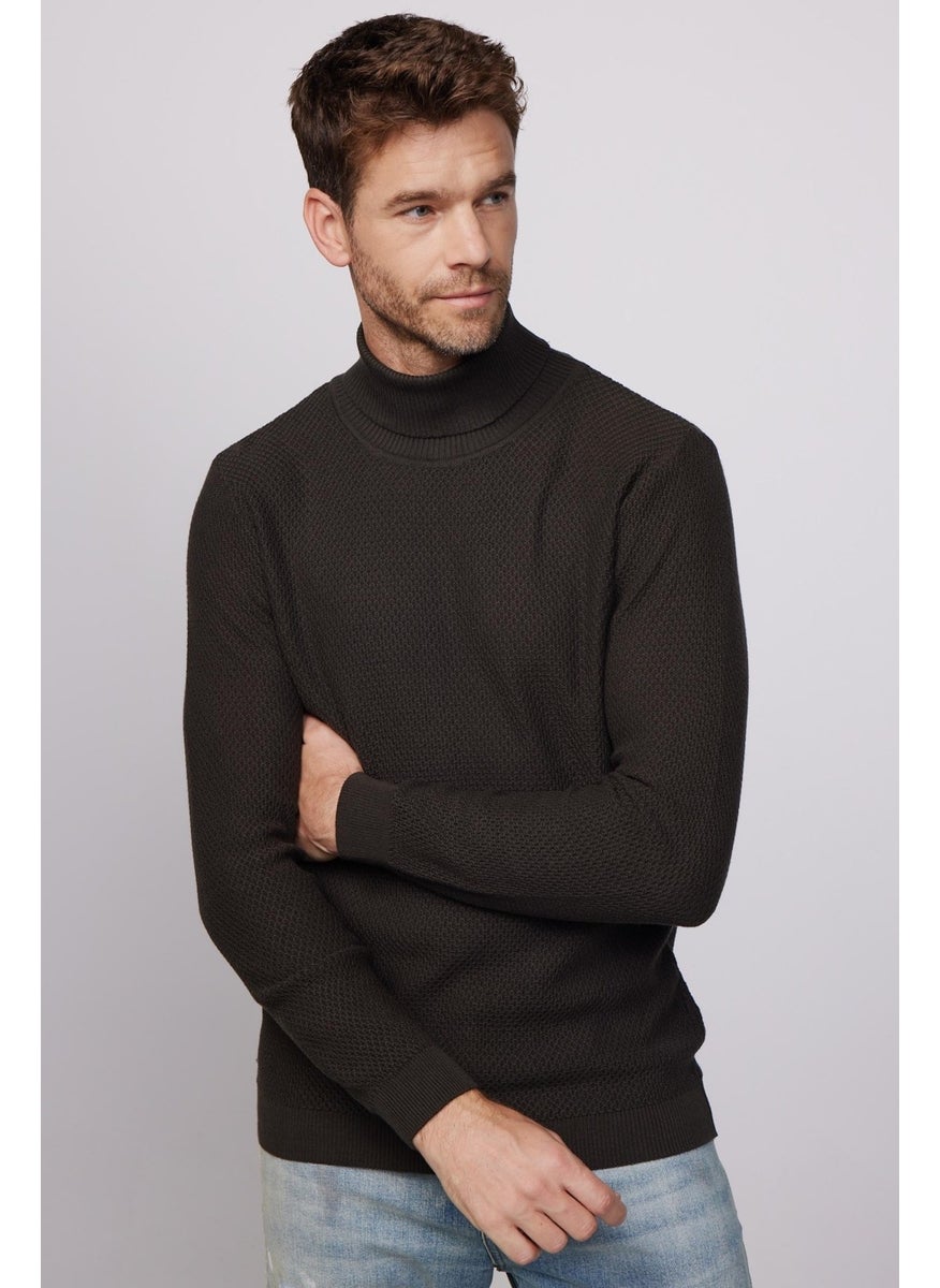 Slim Fit Narrow Cut Turtleneck Patterned Men's Sweater - pzsku/Z7CE136D942D4E015088AZ/45/_/1741264845/c91e8644-64a5-4fa5-b2c1-cbb25b43f0ac