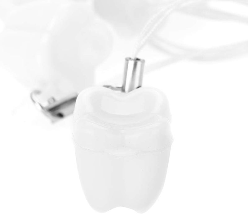 ANGGREK قلائد حفظ أسنان الحليب ANGGREK 5 قطع صندوق تخزين أسنان الحليب البلاستيكي مع حبل قلائد حفظ الأسنان البيضاء - Image 5