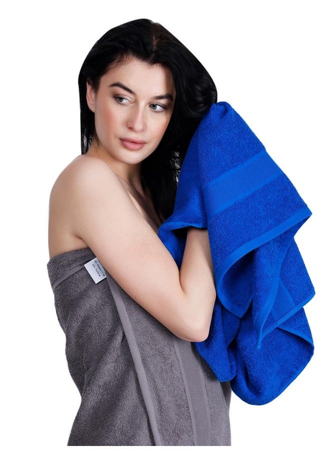 Dollar Bath Towel Cotton Soft, Large Size, 100% Cotton Towel - Highly Absorbent Size (75 X 150 Cm) for Men's and Women's 1 Piece Bath Towel (Royal Blue) - Image 1