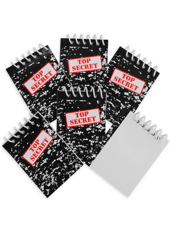 Bedwina Top Secret Mini Notebooks for Kids Party Favors - (Pack of 24) Spiral Note Book Pads for Murder Mystery Party Decor, Secret Agent Spy or Crime Detective Themed Parties, Goody Bag Notepads - Image 1