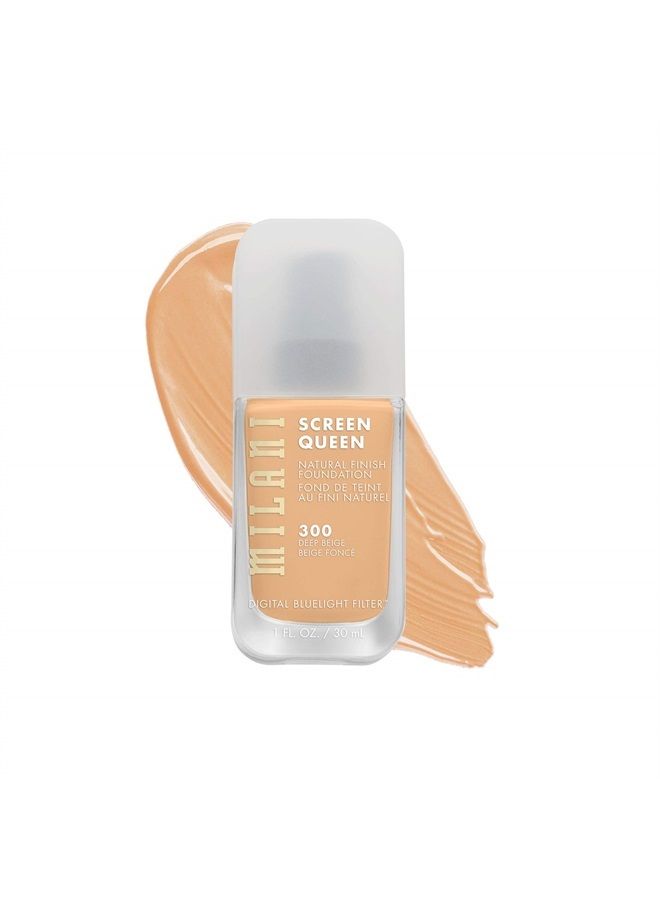 MILANI Screen Queen Liquid Foundation Makeup - Cruelty Free Foundation With Digital Bluelight Filter Technology (Deep Beige) - Image 1