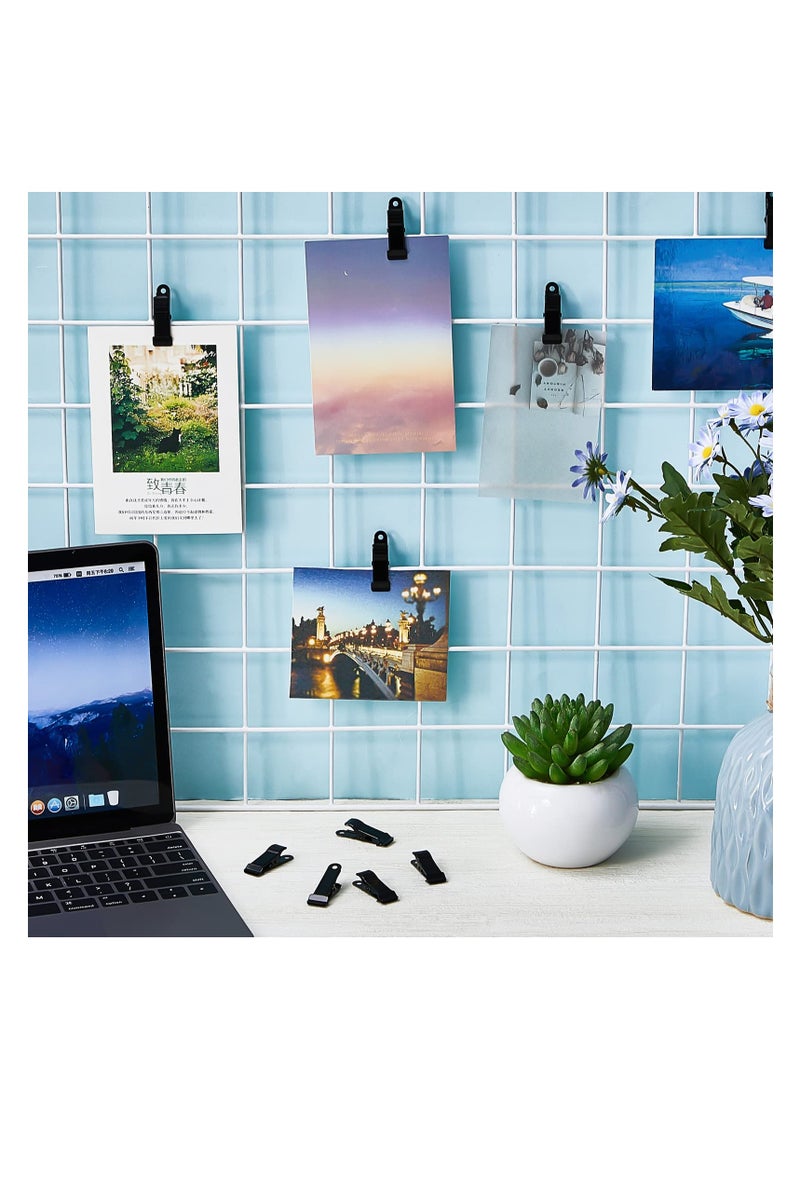 Zikra 50 قطعة مشابك معدنية صغيرة على شكل تمساح 1/2 بوصة عرض للعمل بفك ناعم سعة 5/16 أسود - Image 2