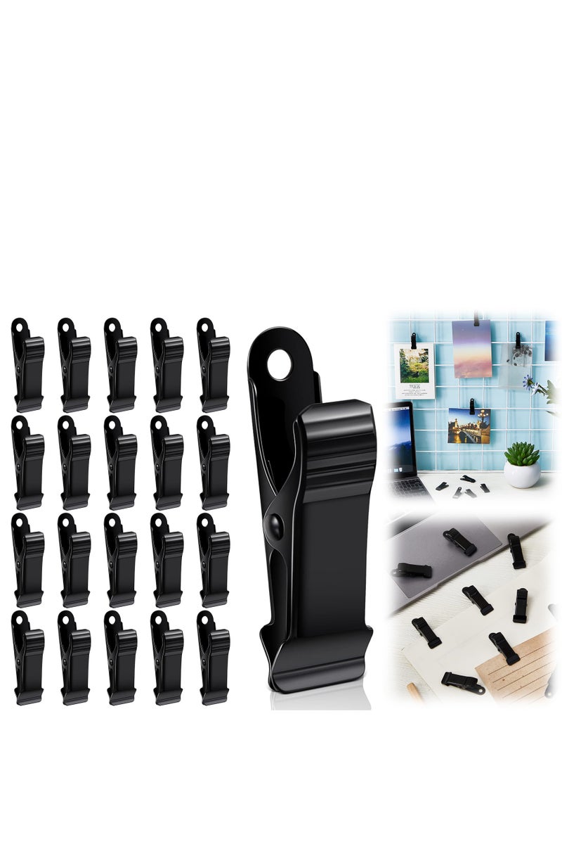 Zikra 50 قطعة مشابك معدنية صغيرة على شكل تمساح 1/2 بوصة عرض للعمل بفك ناعم سعة 5/16 أسود - Image 1