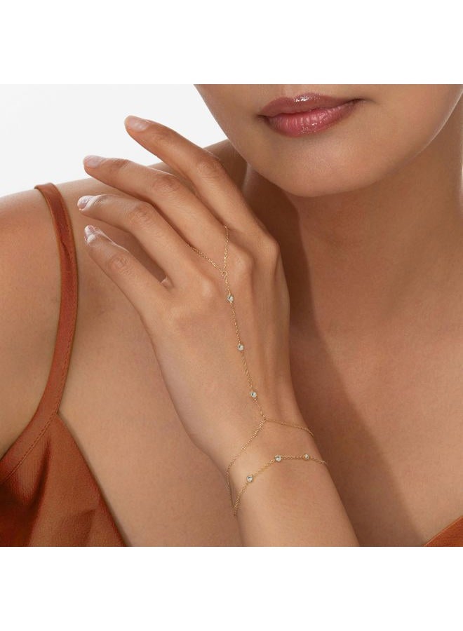 adoyi Gold Bracelets for Women, 14K Gold Plated Stackable Bracelet Stack Set Adjustable Charm Paperclip Chain Cuban Link Layered Waterproof Jewelry Sets Gifts for Womens 6.0/6.8/7.2", 6.7 IN, Copper - Image 2