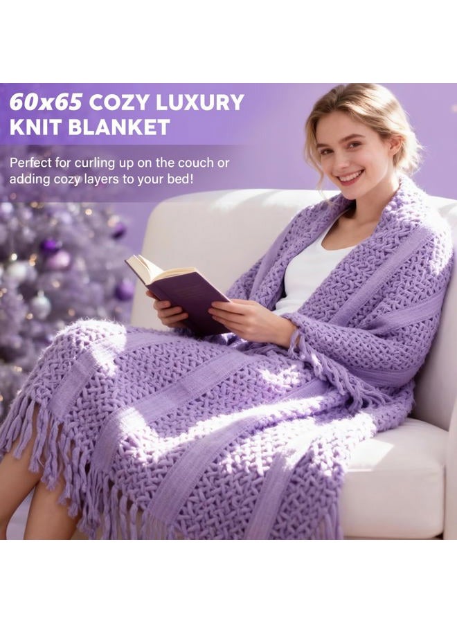 MADDIFY Birthday Gifts for Women Mom Daughter Best Friend - Unique Christmas Valentines Day Gifts for Her Wife Girlfriend - Lavender Self Care Get Well Soon Gift, Spa Gift Baskets w/Blanket Care Package - Image 3