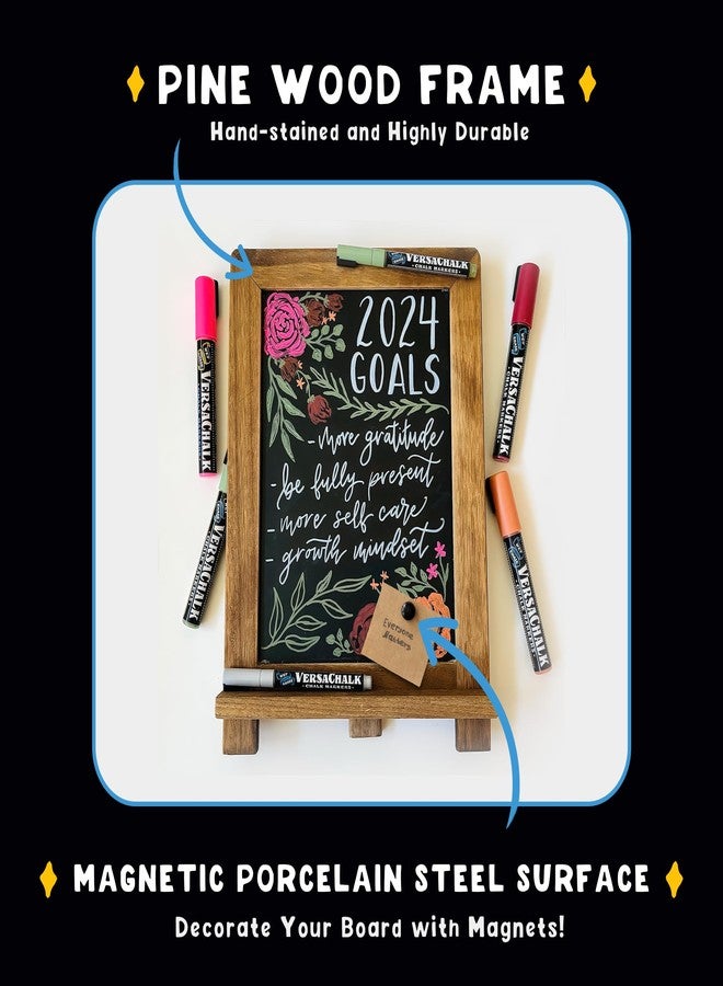 VersaChalk Kickstand Tabletop Chalkboard - 13"x9" - Image 4