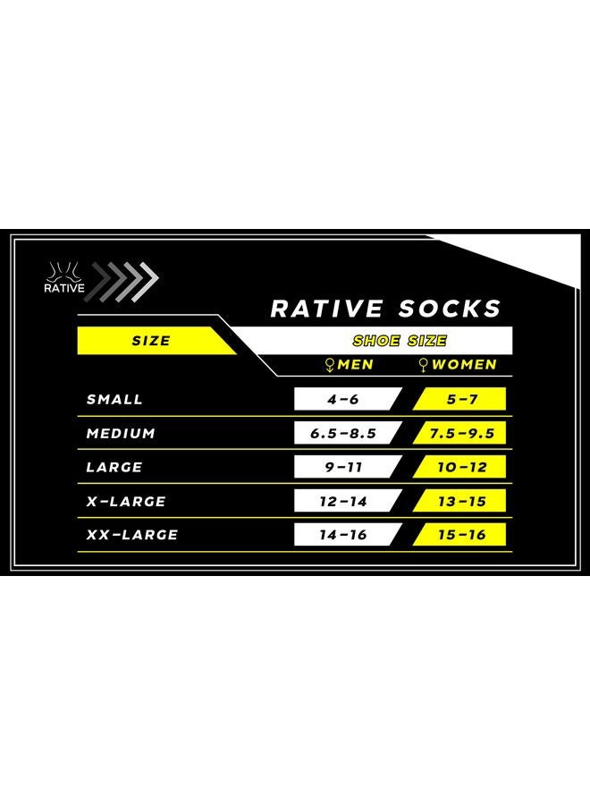 RATIVE Anti Slip Non Skid Slipper Hospital Socks with grips for Adults Men Women, 3 Pairs-assorted, M - Image 2