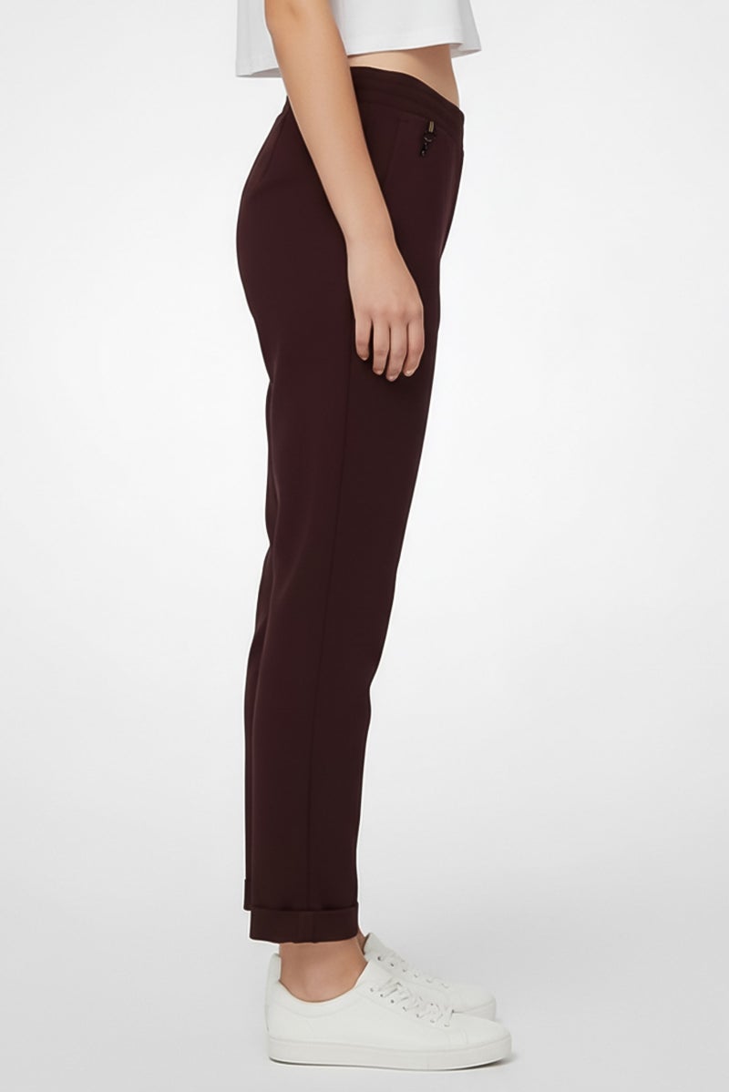 Harmont & Blaine Women Regular Fit Plain Dress Pants, Purple - Image 3