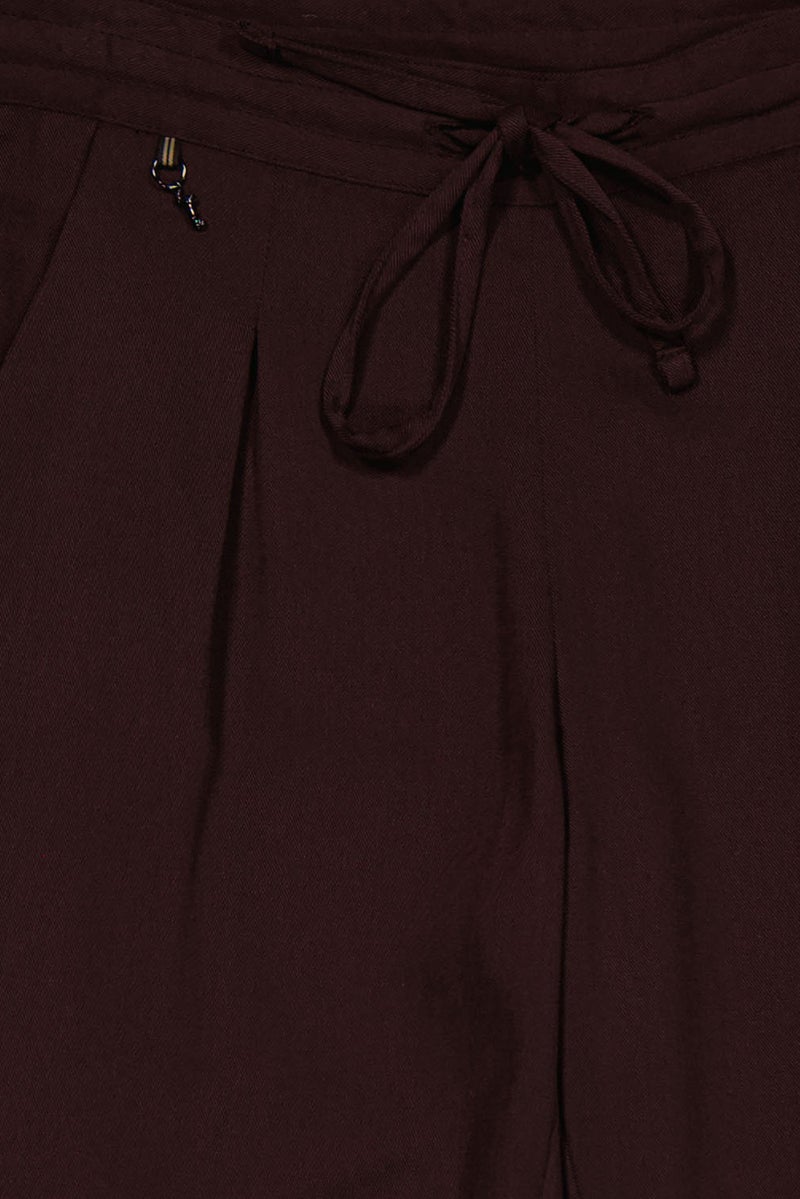 Harmont & Blaine Women Regular Fit Plain Dress Pants, Purple - Image 4