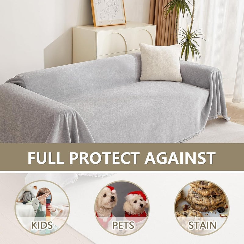 Ofrdncy Waterproof Sofa Cover(180 * 300cm), 2 3 4 Seater Modern Furniture Protector Sofa SlipCovers, Universal Couch Cover Pet Protector L U Shape Sectional Sofa Covers - Image 4