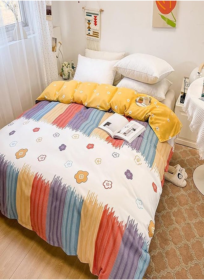 ZCM-HAPPY Luxurious Thickened 3-Piece Brushed Microfiber Bed Sheet Set with Pillow Covers - Ultra Soft, Wrinkle Resistant, Durable Bedding for King and Queen Size Beds, Comfortable Bed Sheets for All Seasons Hotel Quality Bedding Set  - Image 2