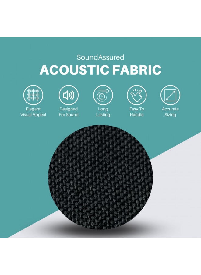 SoundAssured SoundAssured Acoustical Fabric - Acoustically Transparent Fabric for Making Acoustic Panels - DIY Sound Panel Acoustic Fabric (Black)  - Image 2