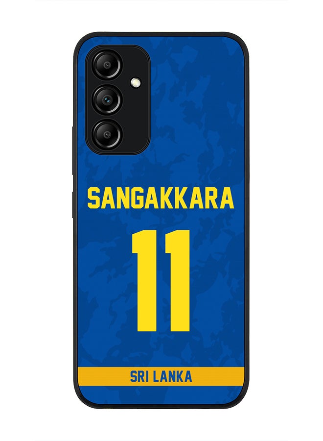 Stylizedd Rugged Black Edge Case for Samsung Galaxy A54, Slim fit Soft Case Flexible Thin Cover - Player Name - Kumar Sangakkara, Jersey Number- 11 - Image 1