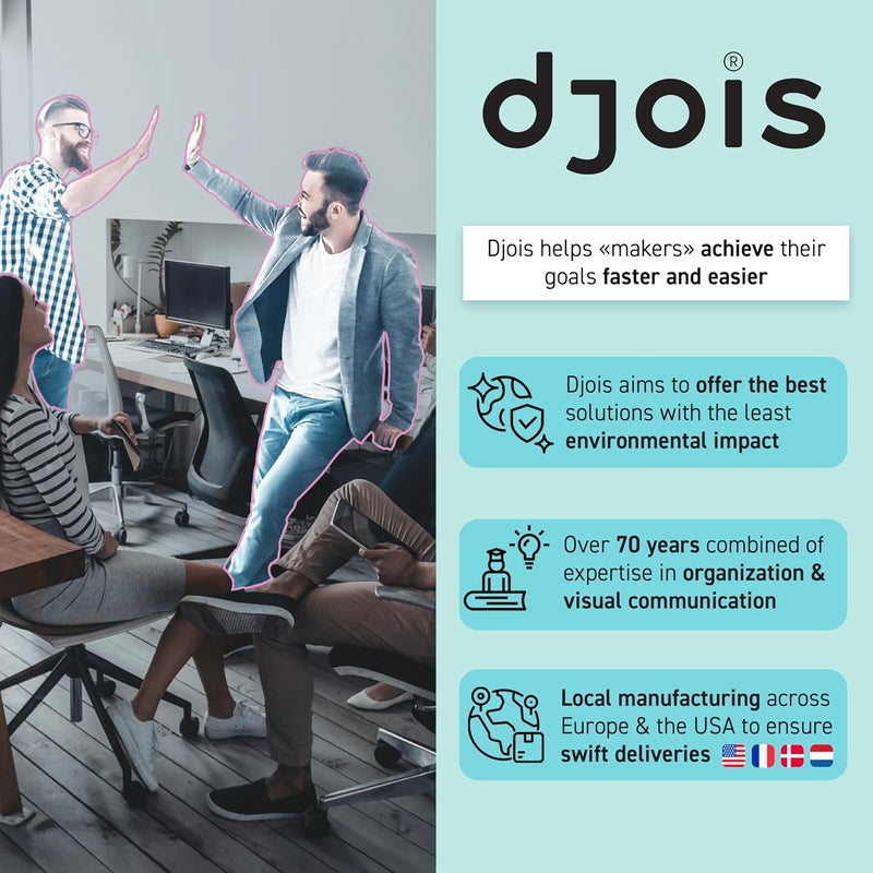 Tarifold DJOIS by - Desktop Reference & Display System - Durable Aluminum & ABS Plastic - Letter-Size -10 Display Pockets - 20 Sheet Capacity - Simple Set-Up - Made in France - Black - Image 5