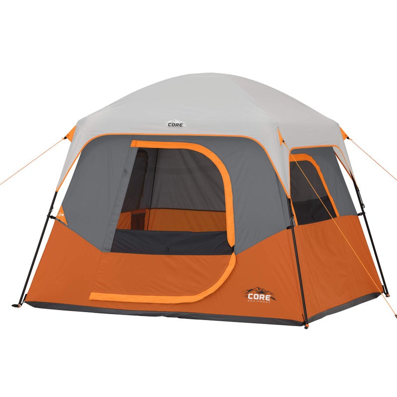 CORE 4 Person Cabin Tent | Portable Family Tent with Carry Bag for Outdoor Car Camping | Included Gear Loft for Camping Accessories - Image 1