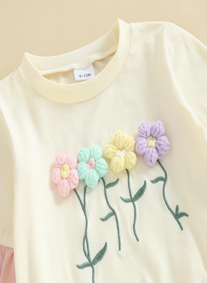 MERSARIPHY Toddler Baby Girl Outfits Cute 3D Flower Long Sleeve Sweatshirt Tops Pants Set 2Pcs Floral Fall Winter Clothes (Pink, 2-3T) - Image 4