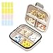 Goffing Travel Pill Organizer Box with Labels 7 Compartments Portable Mini Pill Case Daily Medication Organizer Storage Pill Container for Pocket PharmacyPearly White S - Image 1