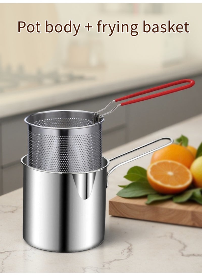 ihomeshop Stainless Steel Deep Fryer with Filter Rack - Compact, Durable & Easy-to-Clean Design for Perfect Fries, Fish Fillets & Chicken - Essential Kitchen Tool, Integrated Oil-Free Cooking Solution, Cooking Fish Fillets, Making French Fries, Kitchen - Image 5