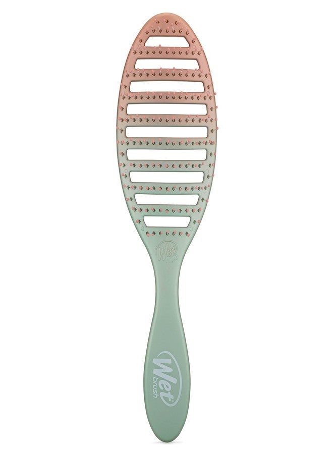 Wet Brush Speed Dry Hair Brush, Seafoam/Coral (Feel Good Ombre) - Vented Design & Soft HeatFlex Bristles Are Blow Dry Safe - Ergonomic Handle Manages Tangles - Pain-Free Hair Accessories - Image 1