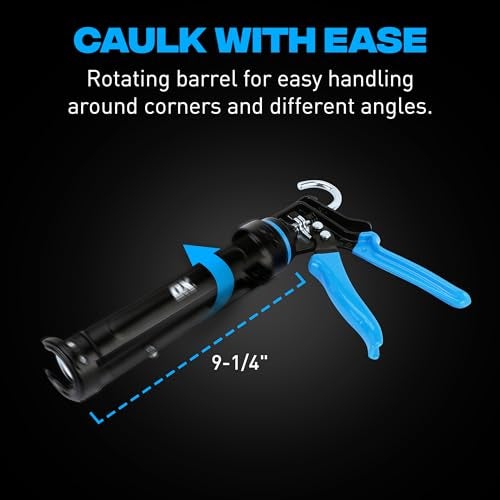 OX Pro 10 oz Heavy Duty Caulking Gun 12:1 Thrust Ratio - 10 oz Caulk Gun Manual Dispenser Sealant Adhesive - Pistola De Caulking - Image 3