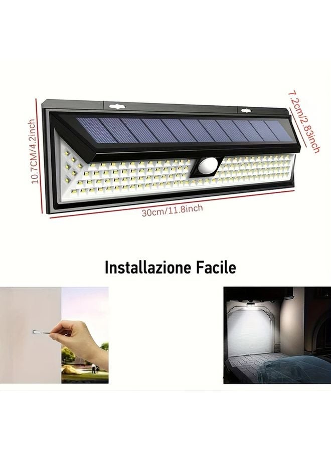 Black 118LED Solar Motion Sensor Light Wireless Outdoor Wall Lighting - Image 4